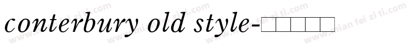 conterbury old style字体转换